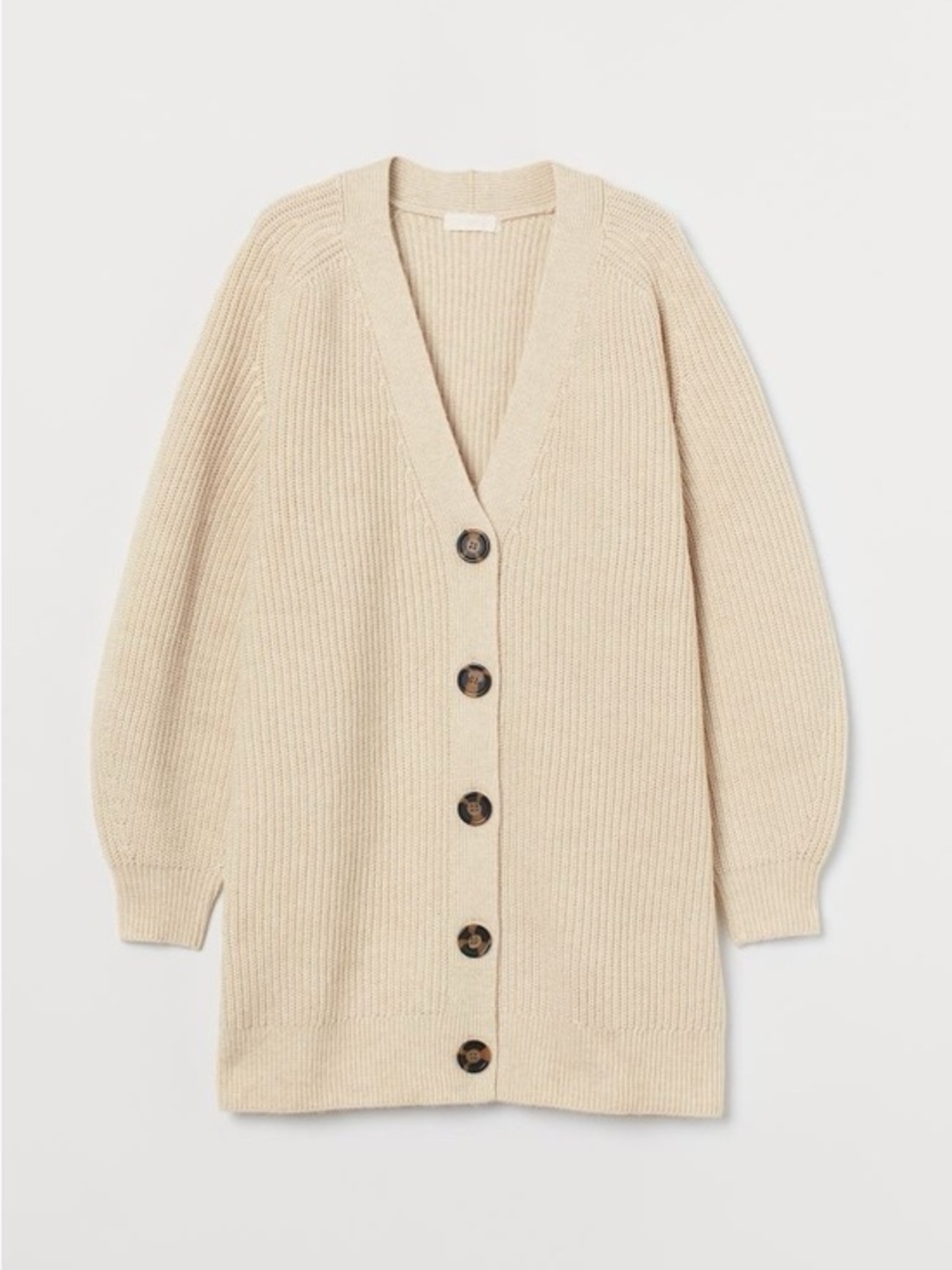 Boxy-style knit cardigan